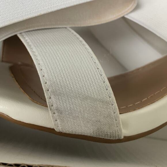 Dream Pairs Womens 9 White Elastic Ankle Strap 3.5" Block Heel Open Toe Shoes - Picture 12 of 12